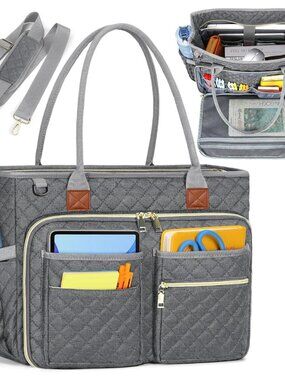 Teacher Tote Bag 15.6 inch Laptop Bag for Women Work Bags Laptop Tote Nurse Bag